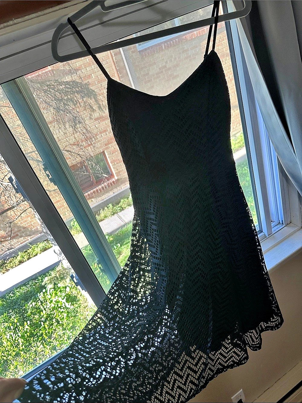 Black Geometric Maxi Dress Size Small - Streetwear Society